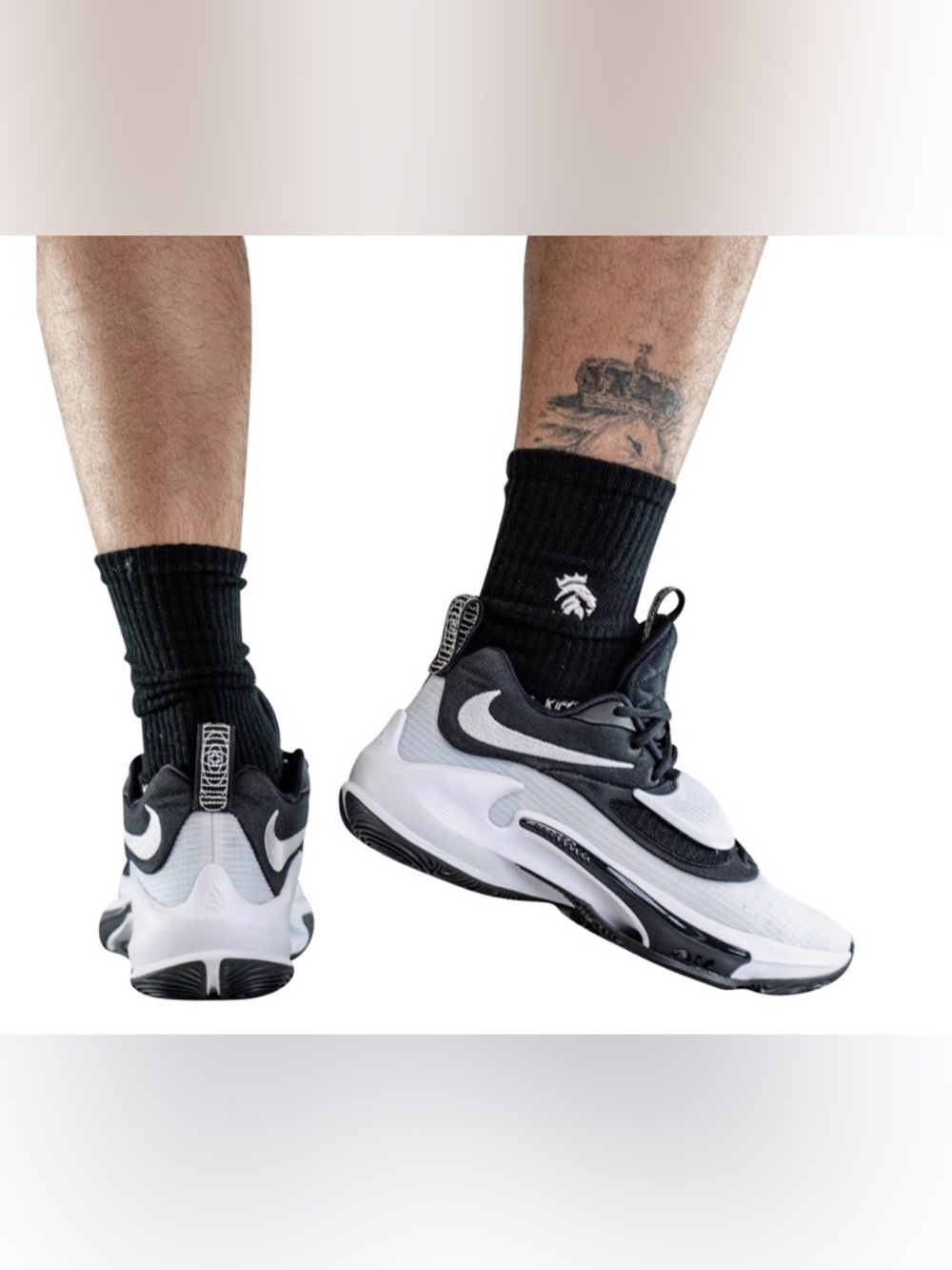 NEW [Nike] Zoom Freak 3 Black/White Athletic Basketball Shoes Sneakers Mens 12 - Picture 6 of 14